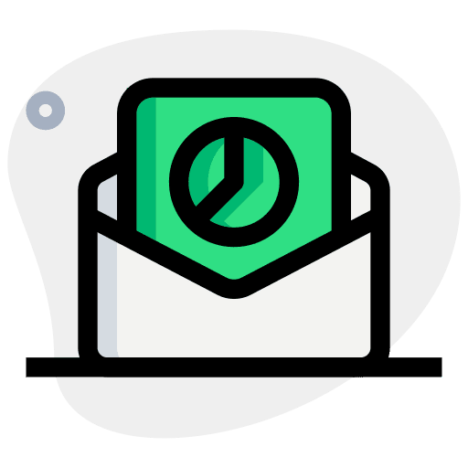 Email website analysis pie chart icon