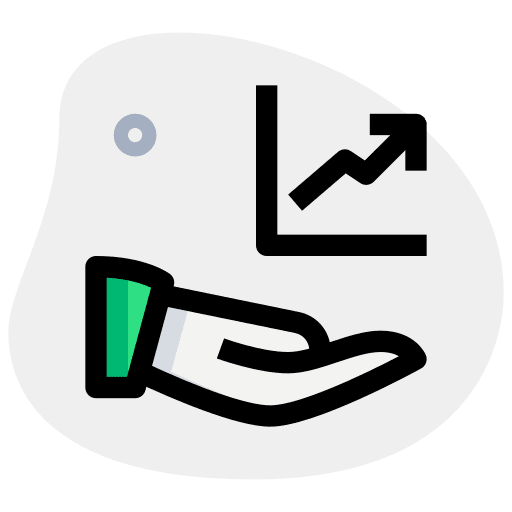 Handle line business chart icon
