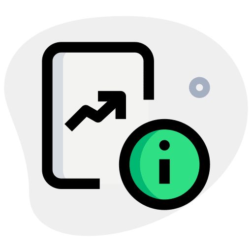 Info document growth chart business icon