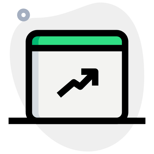 Line chart chart arrow report icon