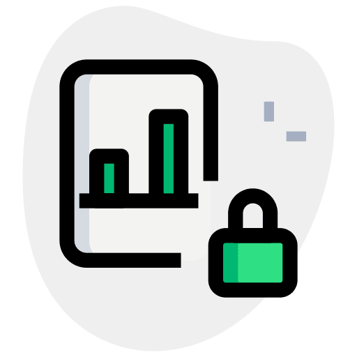 Locked file padlock infographic icon