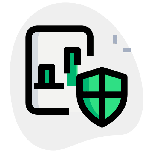 Defense graph business seo and web icon