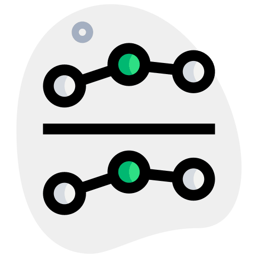 Dots graphic line graph diagram arrow icon