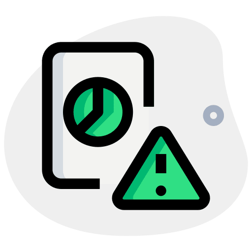 Error analysis data analytics web analysis icon