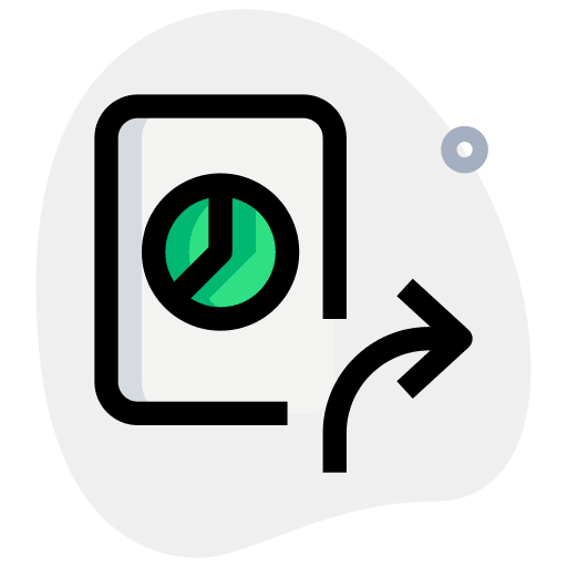 Forward website forward pie chart icon