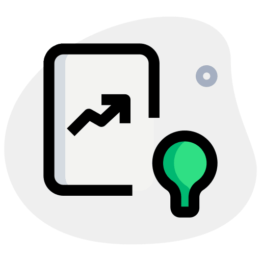 Idea line graph idea business icon