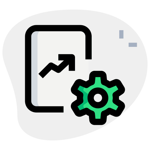 Setting line line graph business and finance icon