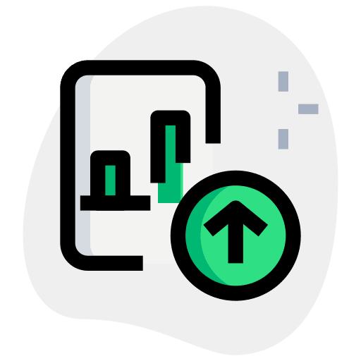 Upload business upload infographic icon