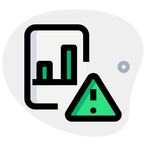 Warning business and finance seo and web infographic icon