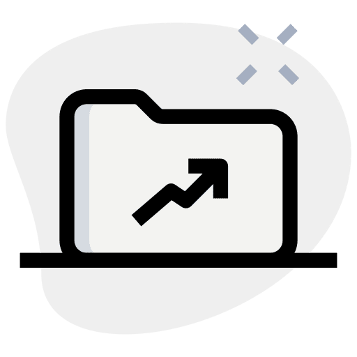 Storage line graph graph line chart icon