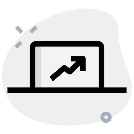 Analysis technology line chart business and finance icon