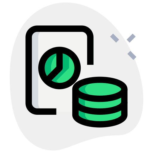 Database web analysis pie chart browser icon