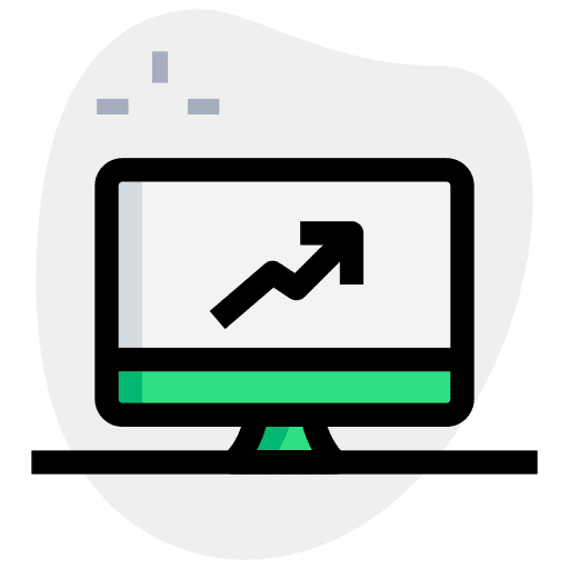 Desktop line chart ui desktop icon