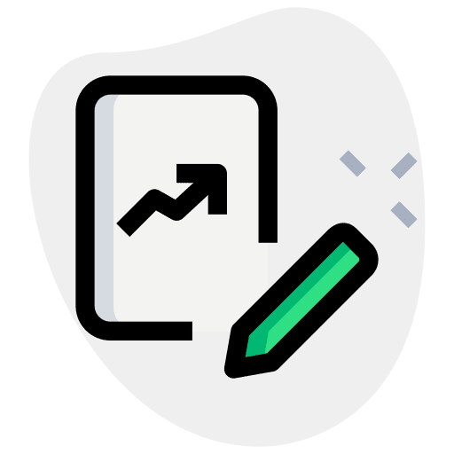 Edit chart business and finance growth chart icon