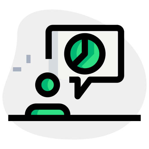 Employee business and finance management presenting icon