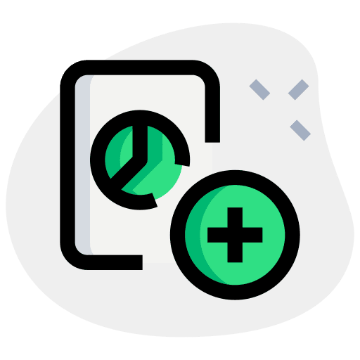 Add analysis add chart pie icon