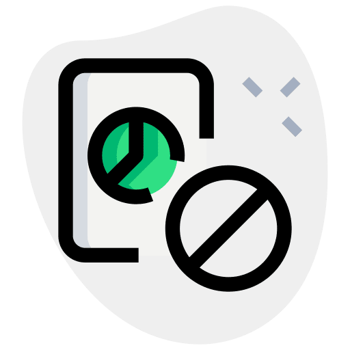 Blocked data analytics business and finance chart icon