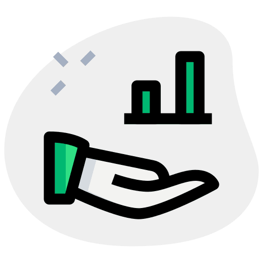 Handle file line chart icon
