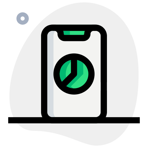 Mobile data analytics website web analysis icon