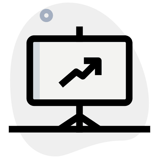 Presentation file document growth chart icon