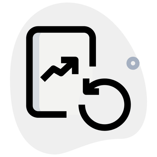 Reload line chart business growth chart icon