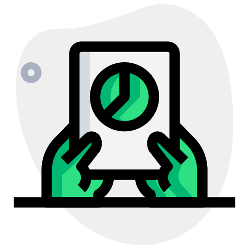Report business and finance result pie chart icon