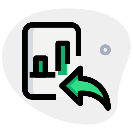 Reply business reply graph icon