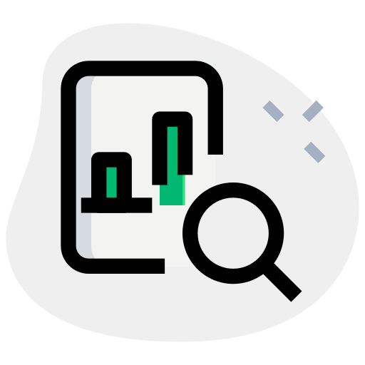 Search file infographic bar chart icon