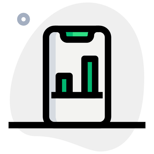 Smartphone chart business document icon