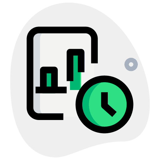 Timer file business and finance graph icon