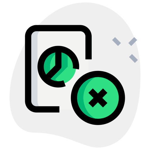 Close web analysis business and finance analysis icon