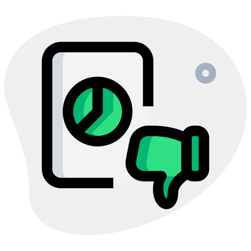 Dislike data analytics web analysis file icon