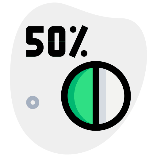 Divided finances business and finance pie chart icon
