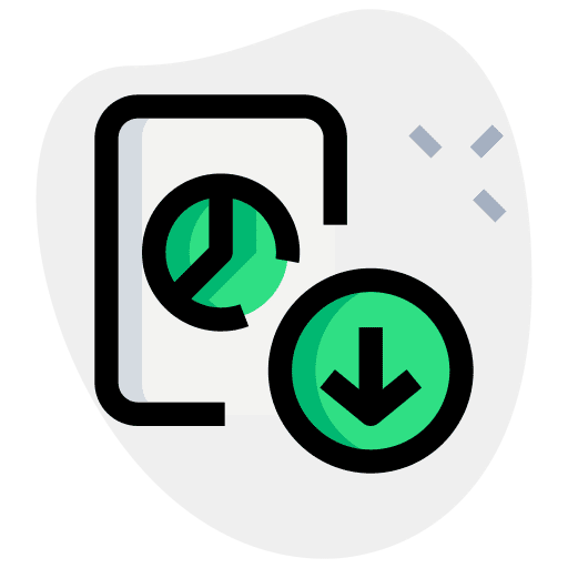 Download pie chart file analysis icon