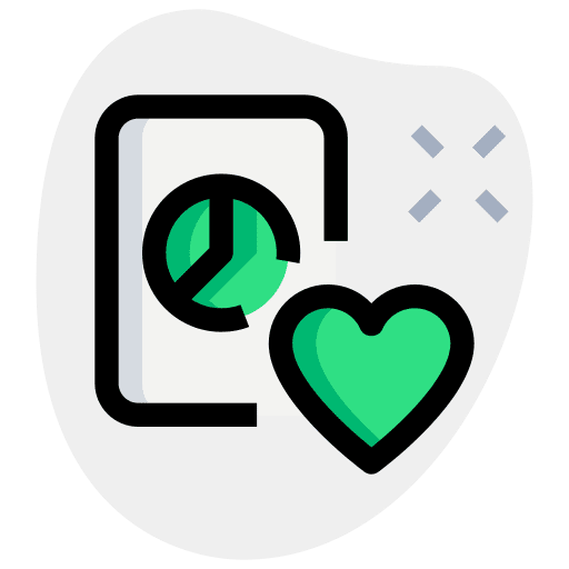 Favorite analysis business and finance chart pie icon