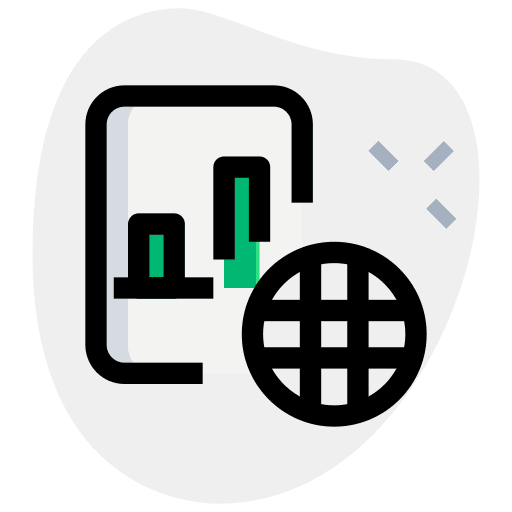 Global infographic graph unknown icon
