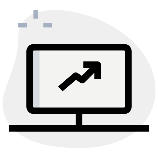 Graph computer graphic business and finance icon
