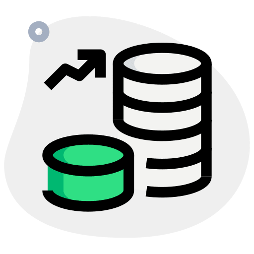 Hosting server network business and finance database icon