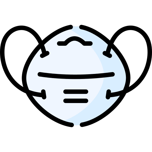 Face mask healthcare and medical face mask surgeon icon