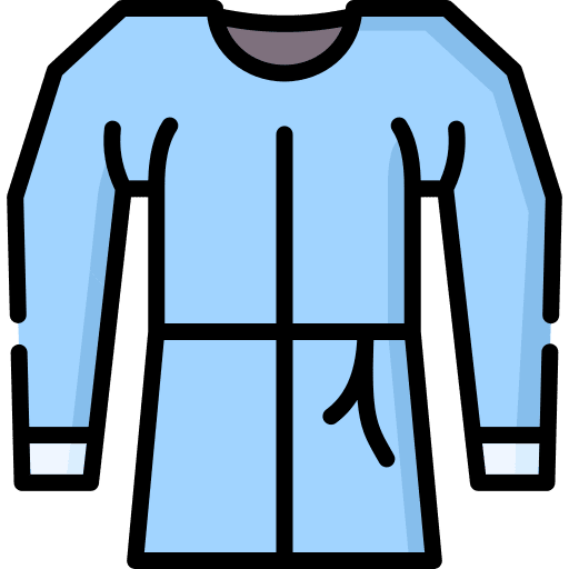 Gown virus disease healthcare and medical icon