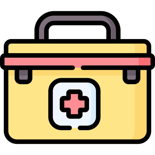 First aid kit entertainment medical equipment medicine icon