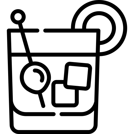 Old fashioned alcoholic drink old fashioned beverage icon