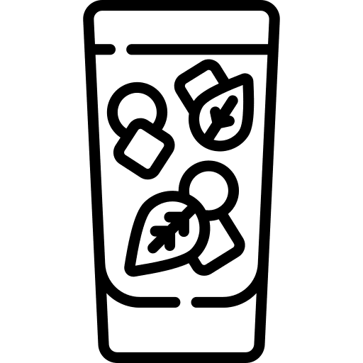 Raspberry mojito beverage cocktail food and restaurant icon