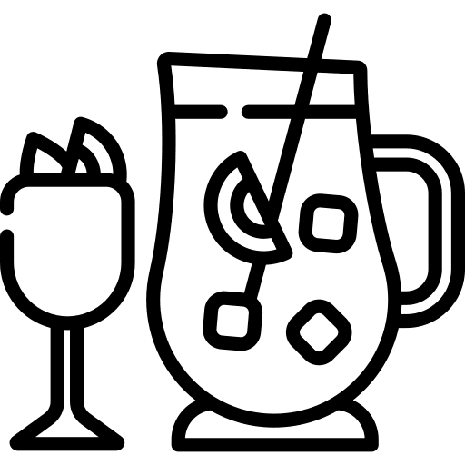 Sangria cocktail spanish food and restaurant icon