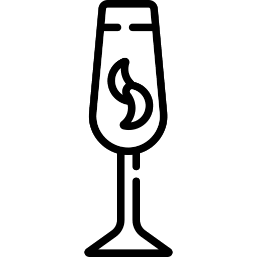 French 75 alcoholic drink food and restaurant party icon