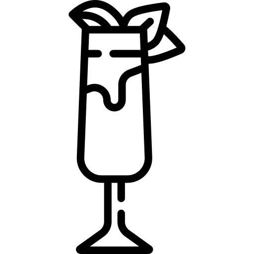 Peach bellini food and restaurant party cocktail icon