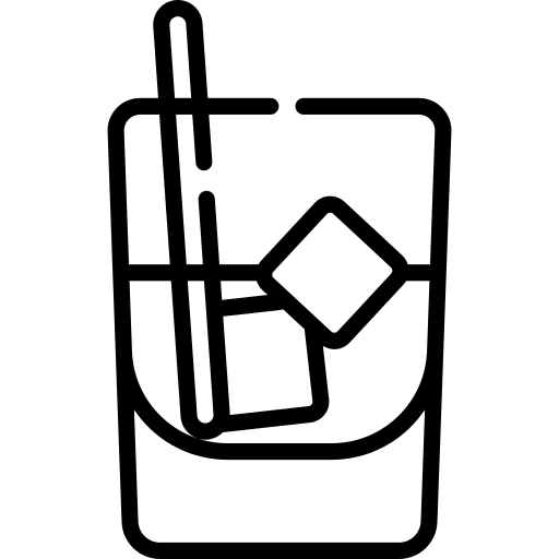 Black russian cocktail beverage alcoholic drink icon