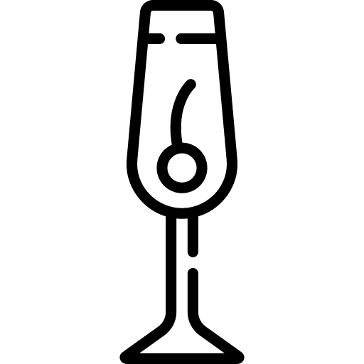 Champagne cocktail party beverage food and restaurant icon