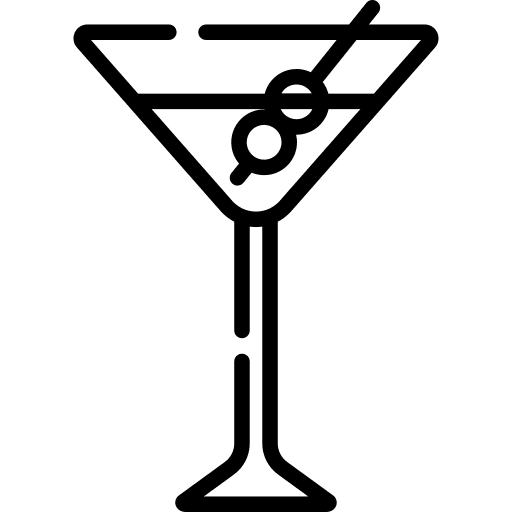 Martini food and restaurant cocktail party icon