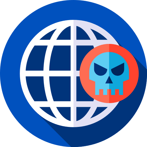 Hacker cyber security ip cyber attack icon